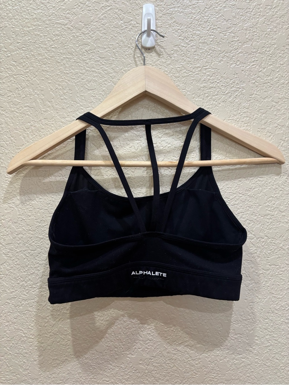 Alphalete Black Strappy Back Sports Bra Small Athleisure Activewear